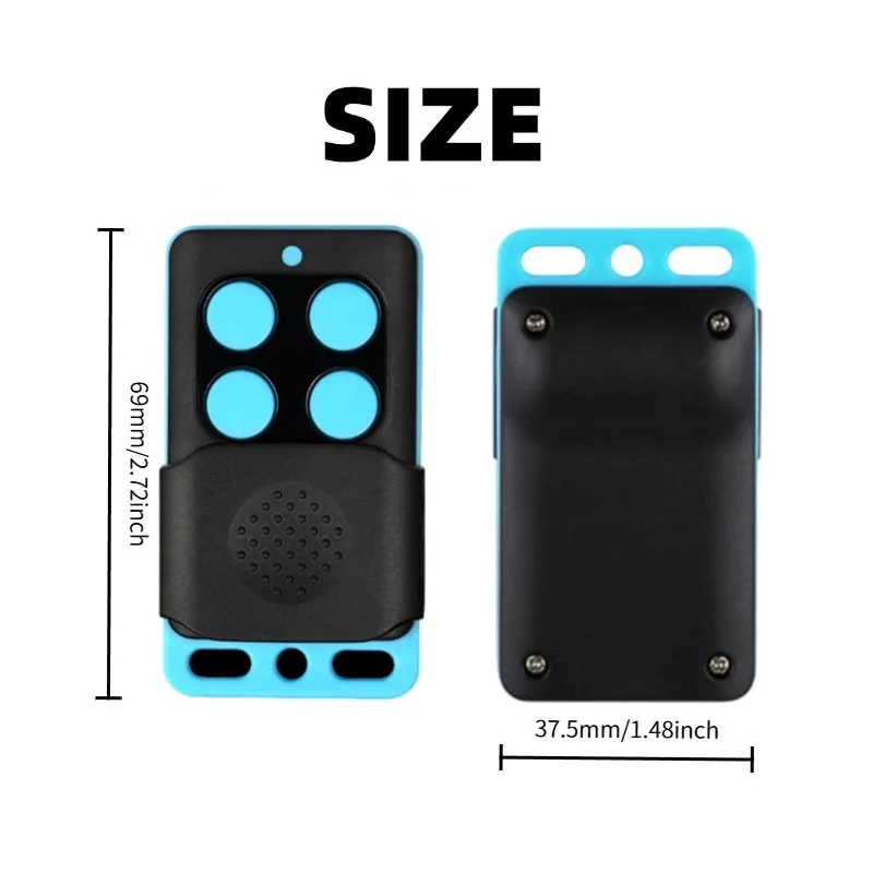433MHz RF Remote Control  Code Garage Door Opener Key Fob Command Hand Transmitter Gate Control