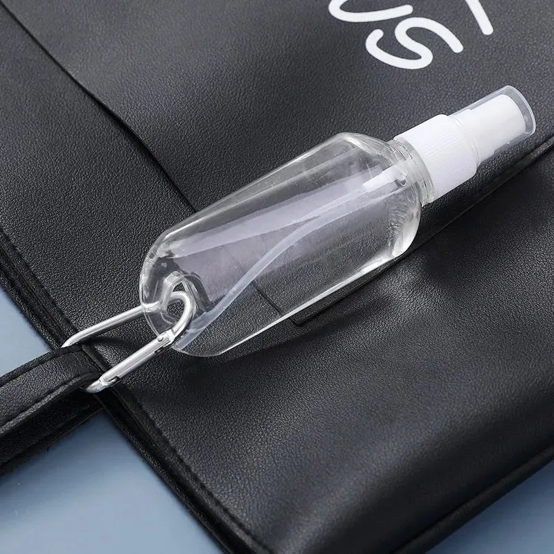 30/50 ml Reise-Kunststoff-Schlüsselanhänger-Flaschen, auslaufsicherer Quetschbehälter mit Klappdeckel für Kosmetika, nachfüllbare tragbare Flasche – Detail 5