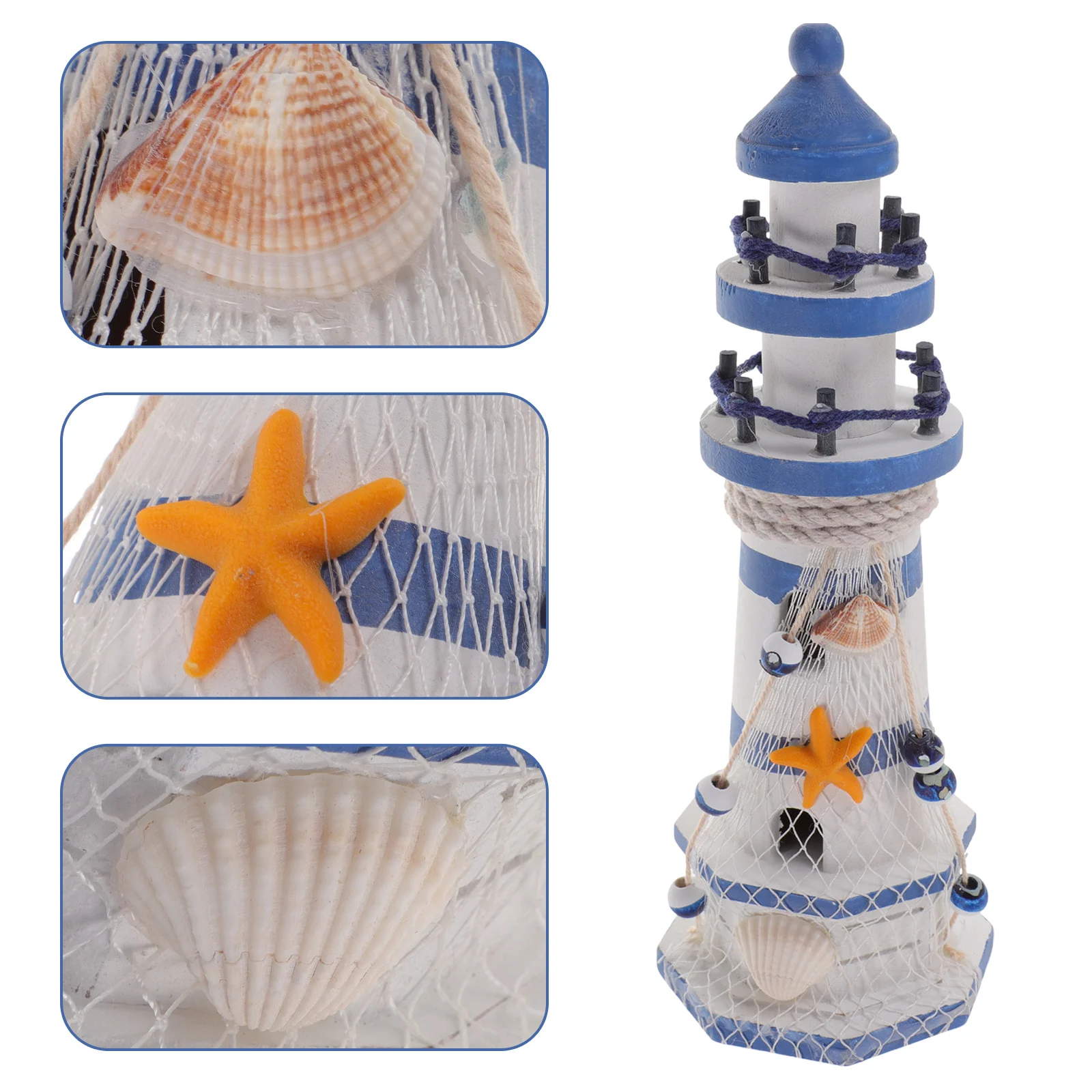 Office Home Decoration Lighthouse Ornament for Lawn Mediterranean Sea Theme Sculpture Ornaments Style Coastal