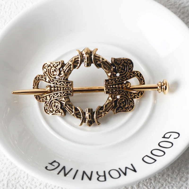 Viking Hairpin Celtics Knots Crown Vintage Metal Hair Stick Runes Dragons Slide Hair Clip Women Hair Jewelry Accessorie