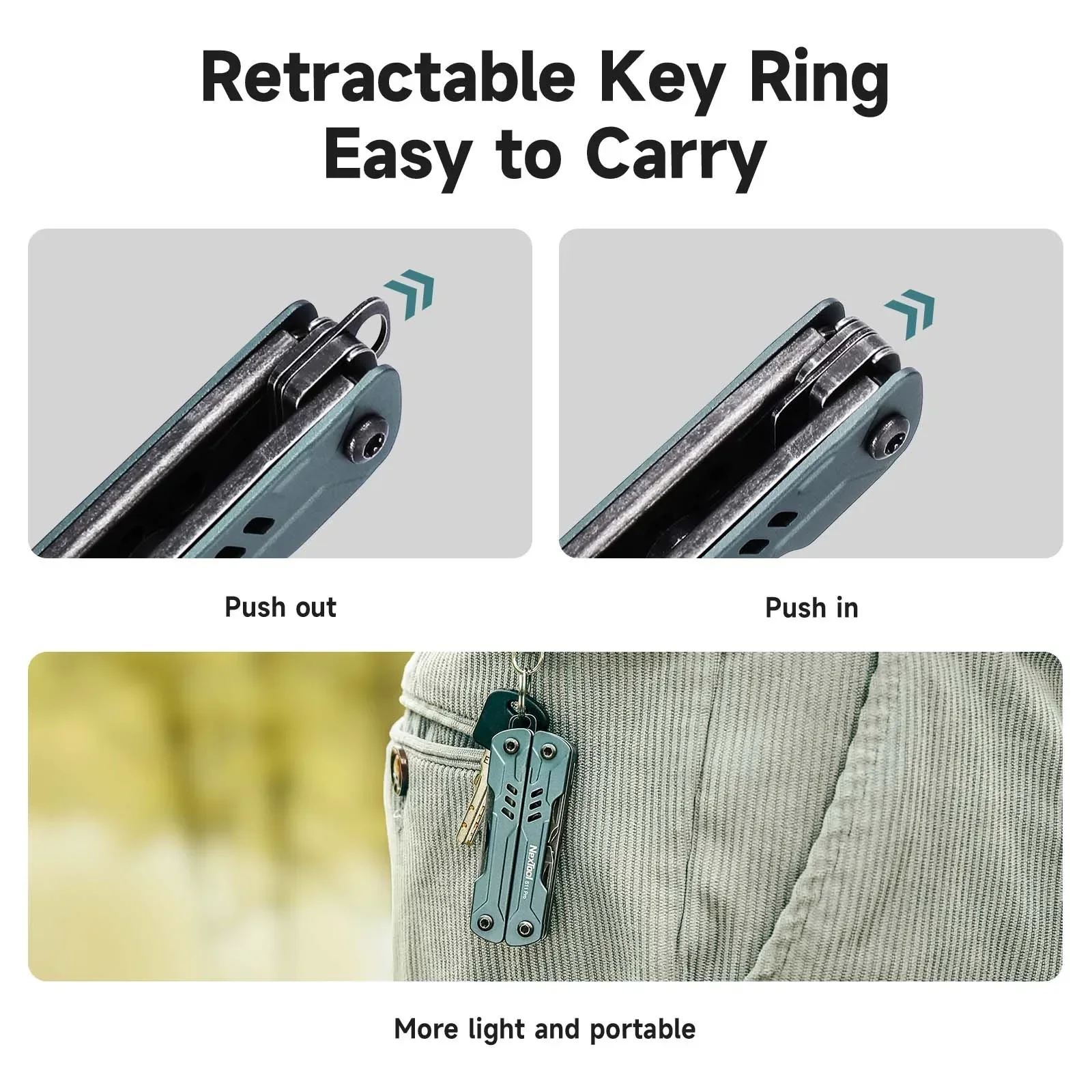 2025 Nieuwe NexTool Mini Sailor S11 Pro 12-in-1 EDC Multi Tool Tang Outdoor Opvouwbare Schaar Schroevendraaier Draagbare Sleutelhanger Tool