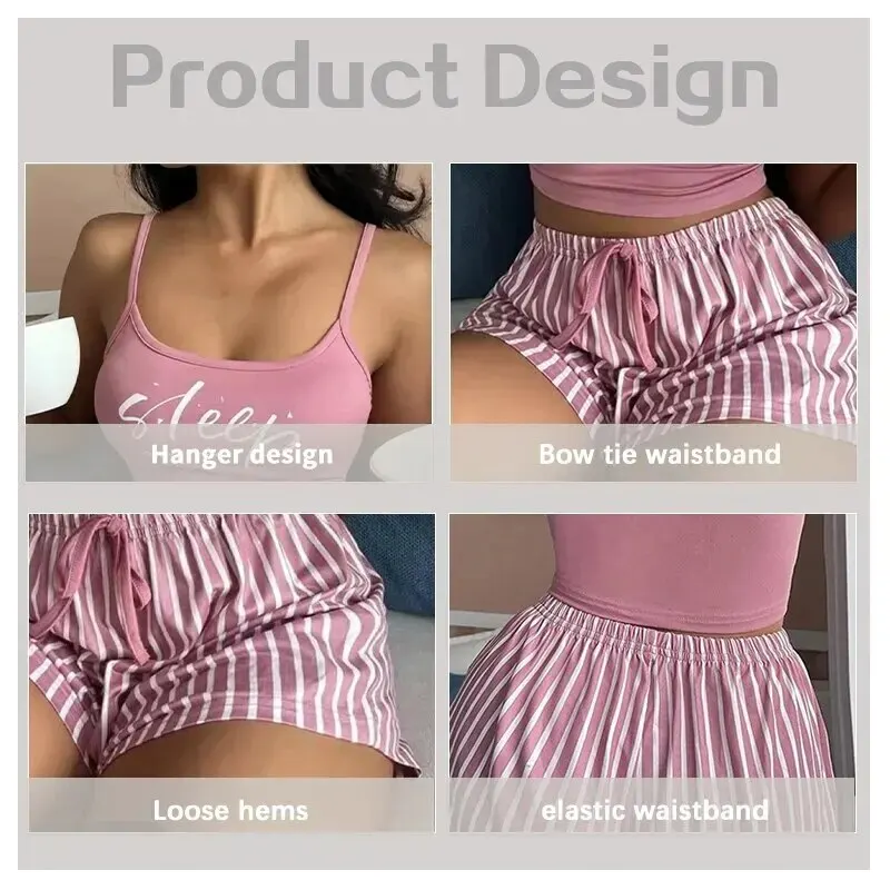 Pajamas Sexy Summer Women Pajamas Set Pajamas Sexy Summer Women Pajamas Set Sleepwear Home Clothes Tops And Shorts Cute Spicy Gi