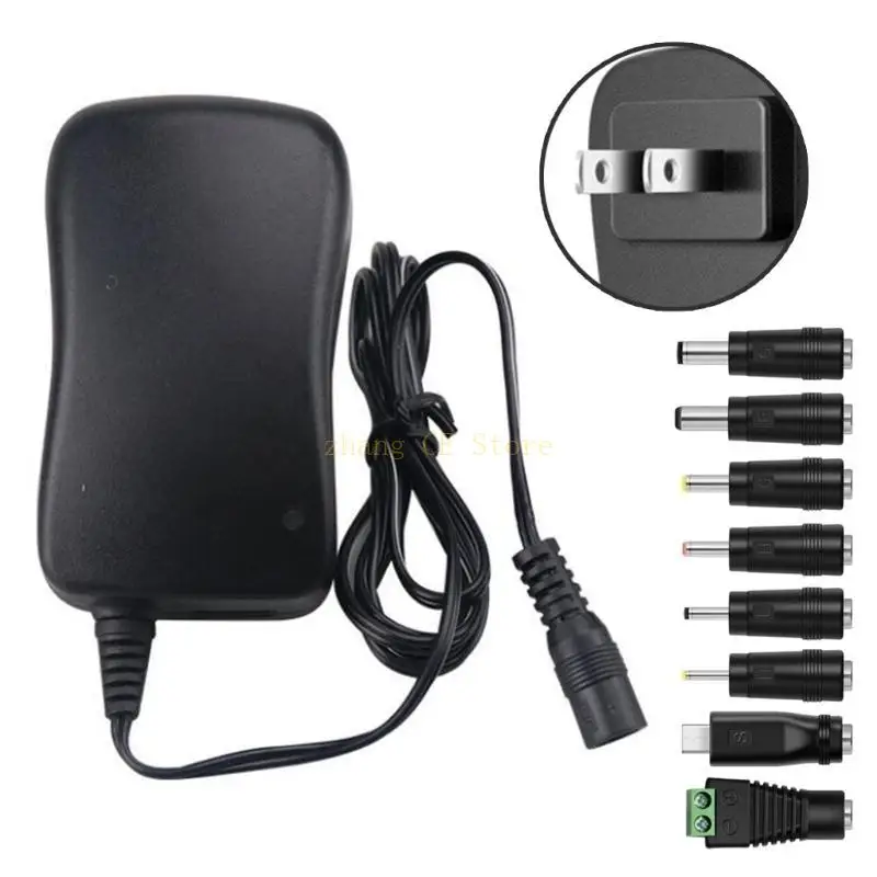 M5TD AC110-240V DC3V-12V Universal Power Adapter 30W Power Supply Adaptor for LED Light Strips Speaker Scales Router