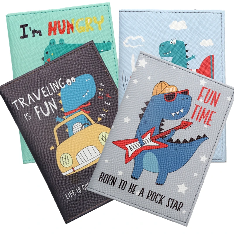 

Обложка для паспорта с рисунком динозавра и крокодила, чехол для паспорта из искусственной кожи для мировой поездки, защитный чехол для паспорта, органайзер на рукаве