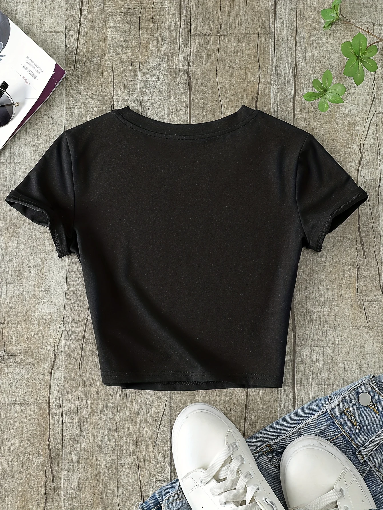 Spider Print Crew Neck Crop T-Shirt, Y2K Short Sleeve T-Shirt For Spring & Summer, Women's Clothing