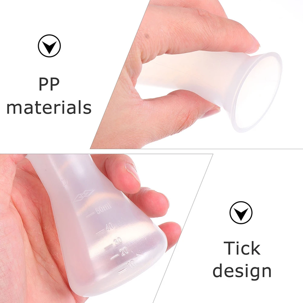 

6 Pcs Bottle Plastic Flask Flasks Vacuum for Science Experiments Graduated Beaker