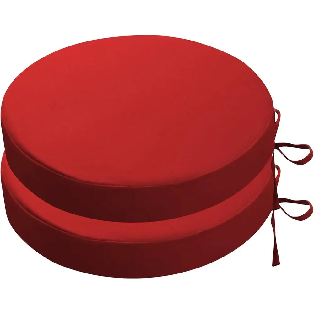 

Round Outdoor Chair Cushions or Patio urniture, Set o 2 Waterproo Patio Chair Cushion with Adjustable Ties or Garden Soa Couch,