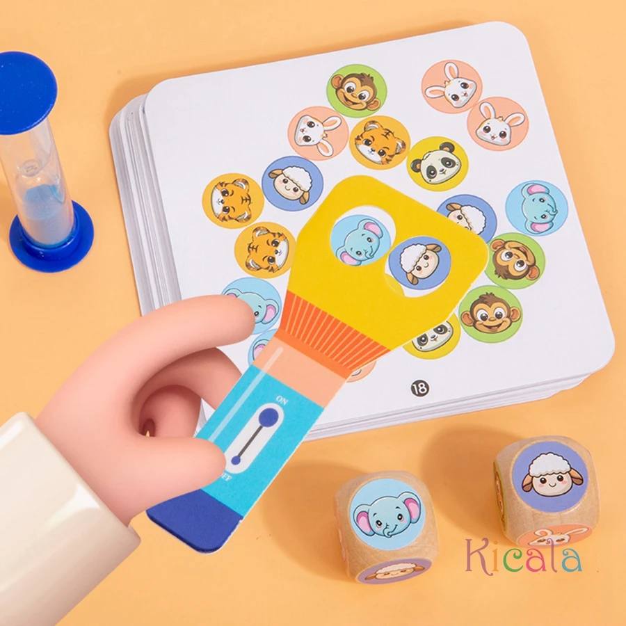 Juegos de mesa para niños, juguete de entrenamiento de reacción divertido de dibujos animados, rompecabezas para niños, juguetes a juego, juguetes educativos Montessori, pensamiento lógico