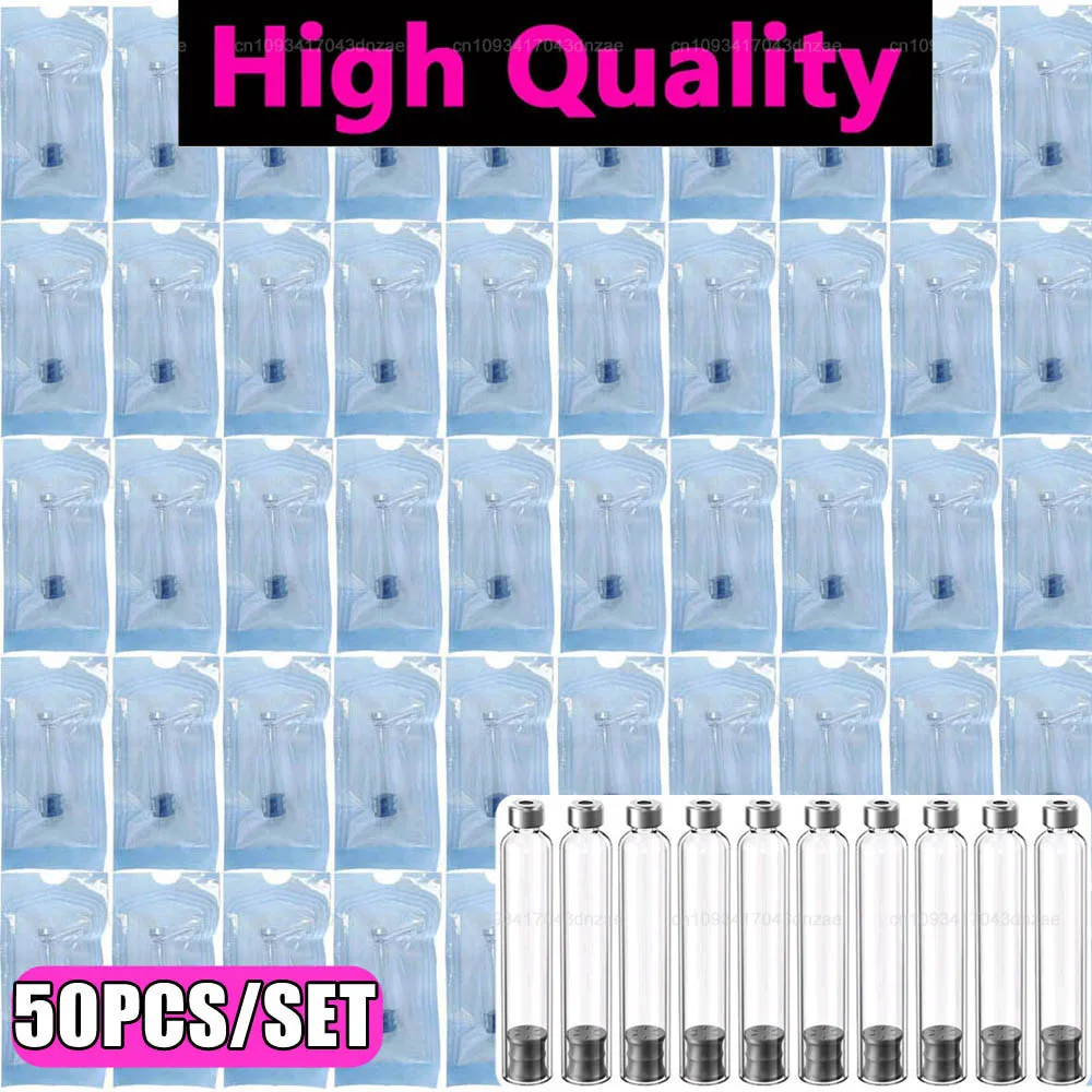 

50pcs Sterile Empty 3ml Cartridges Independent Packaging Cassette Bottle for Insulin Tattoo Injection Pen Sleeve Disposable