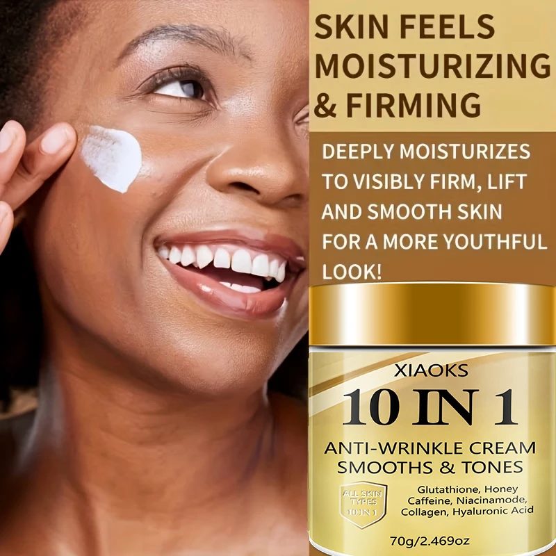 10-in-1 Instant Firming and Lifting Cream, Deeply Hydrating and Moisturizing, Smooths Dry Skin, Enhances Radiance and Elasticity, Skin Care Product, Gives Skin a Youthful Glow, Contains Retinol, Hyaluronic Acid, Niacinamide, Vitamins, Collagen, 70g, Non-Greasy - view 5