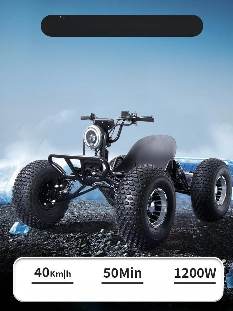 

48V 1200W Electric Off-Road Go Kart, All-Terrain Vehicle with Quick-Detachable Lithium Battery, 40km/h Max Speed