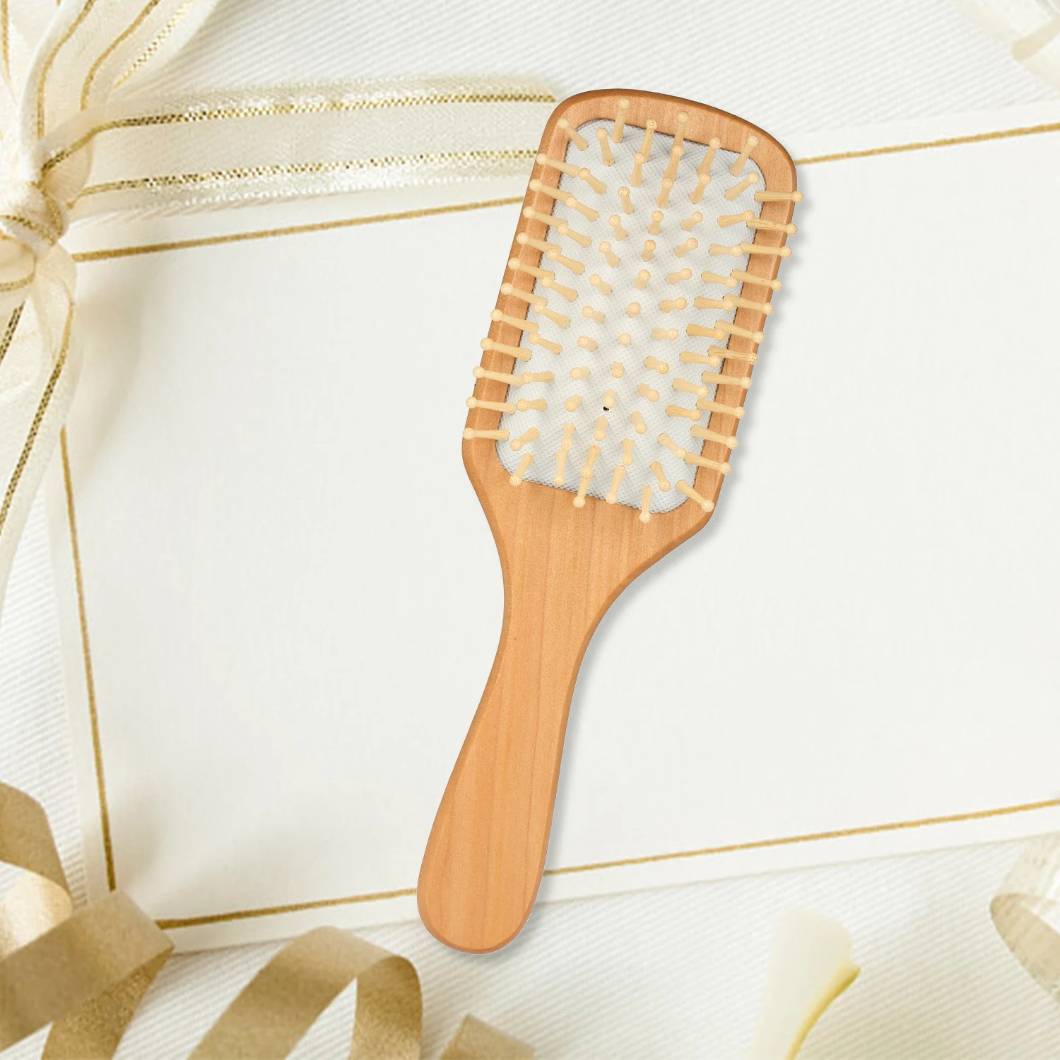 Comb Hair Brush Comb Square Air Cushion Comb Wooden Spa Massage Natural Wood Inserts Combs Anti-static Suitable for Ladies Etc