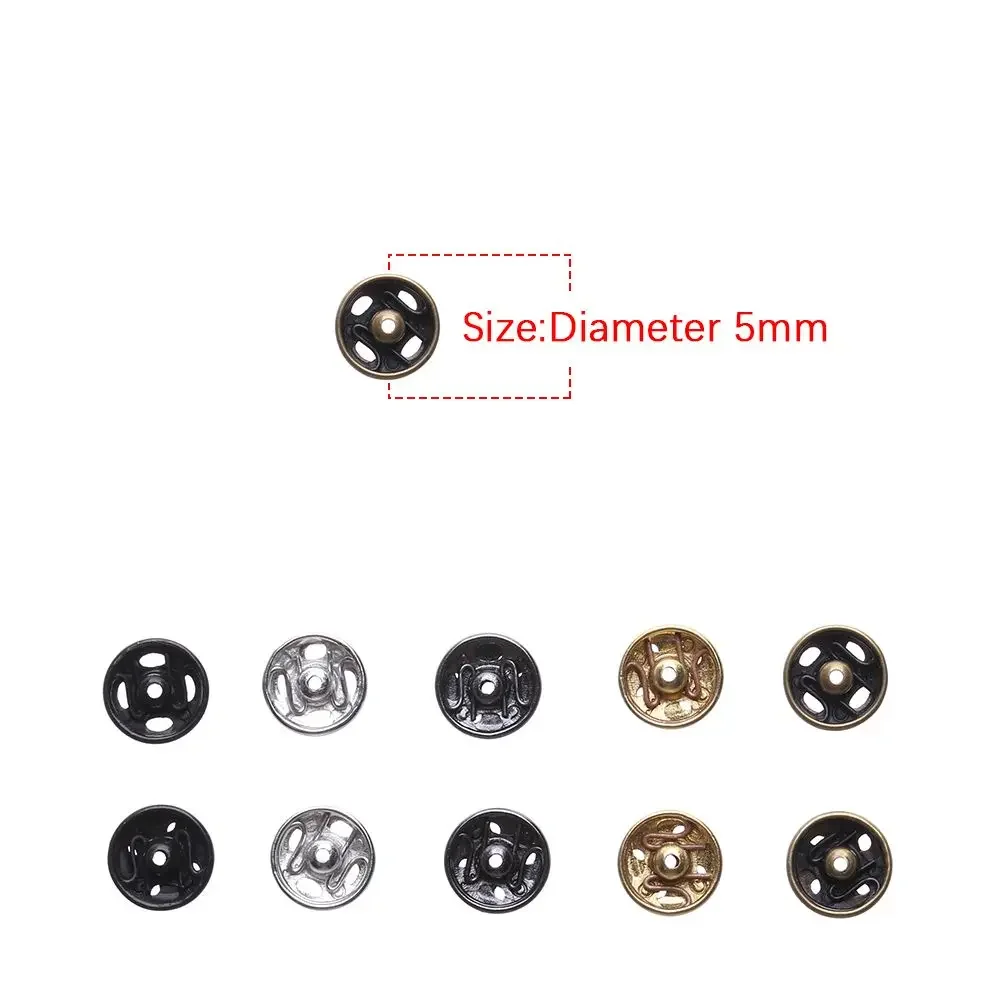 10/24 szt. 5mm metalowa klamra z Mini guzikami urocza niewidoczna odzież zatrzaskowa klamra do szycia DIY do lalek ubrania akcesoria do szycia
