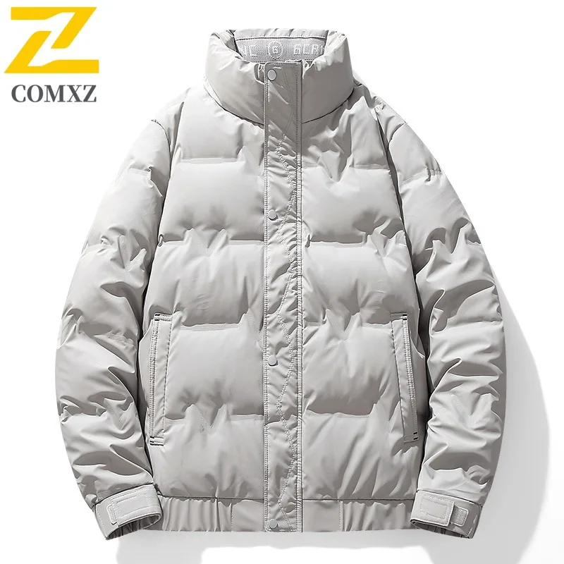 

COMXZ Down Jacket Lightweight Warm Cold-Resistant Travel Padded Jacket Street Solid Color Cotton Padded Jacket Men's Clothing