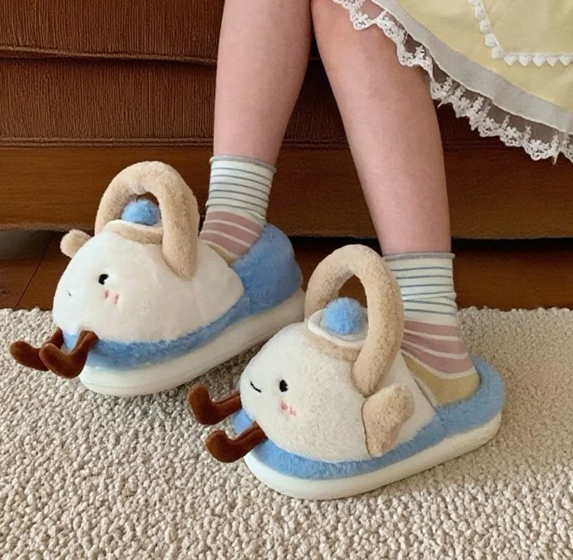 New personality kettle slipper unisex home slip on shoes women winter fun slippers unique birthday Christmas gift woman slides - Image 5