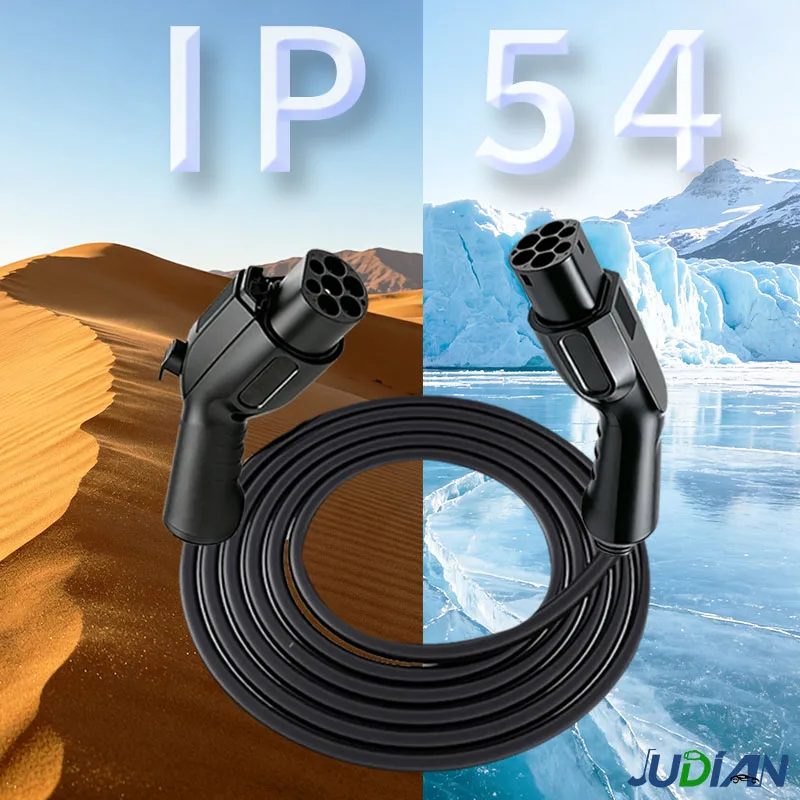Portable Electric Vehicle Charging Cord IEC 62196-2 Type2 to GB/T Connector 16A-32A 3.5-22KW for Public AC Charging Points