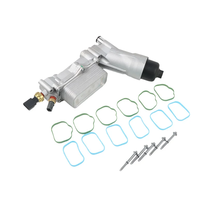 1Set Oil Cooler Aluminum Oil Filter Adapter Housing Engine Assembly For Jeep Dodge Chrysler Ram 3.6L 2011-2016 68105583AE