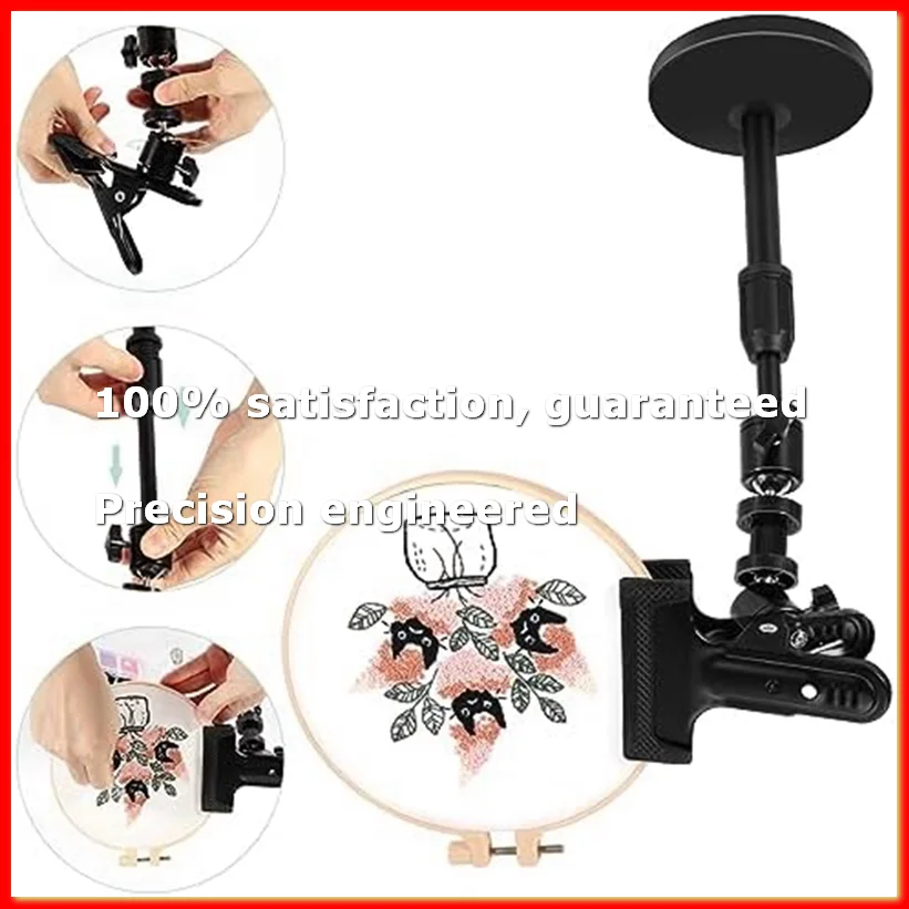 Embroidery Hoop Holder Metal Rotating Adjustable Embroidery Holder, Embroidery Hoop Holder for Embroidery Projects-A79M