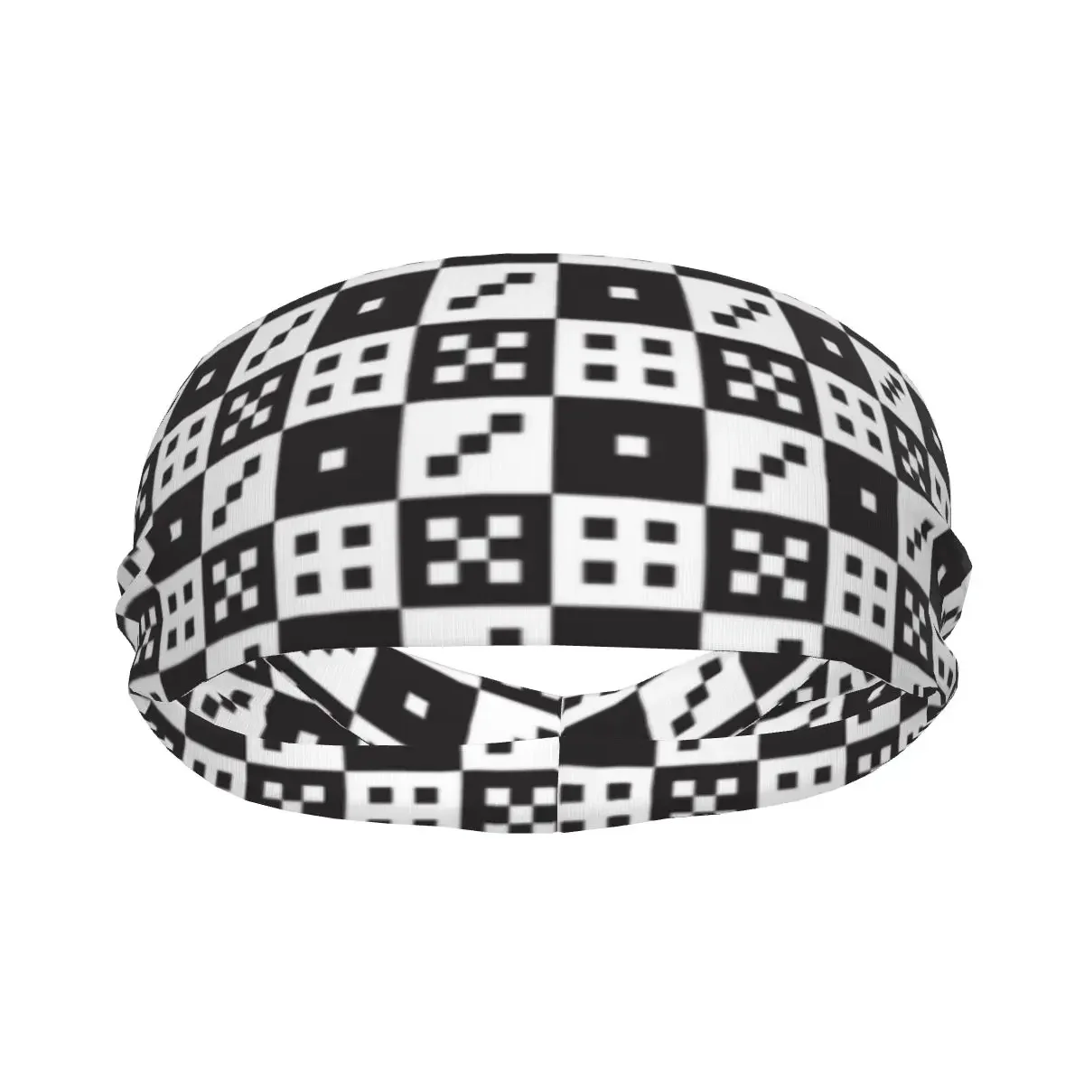 Custom Chess Board Sport Headbands for Women Men Stretchy Moisture Wicking Gym Sweatband