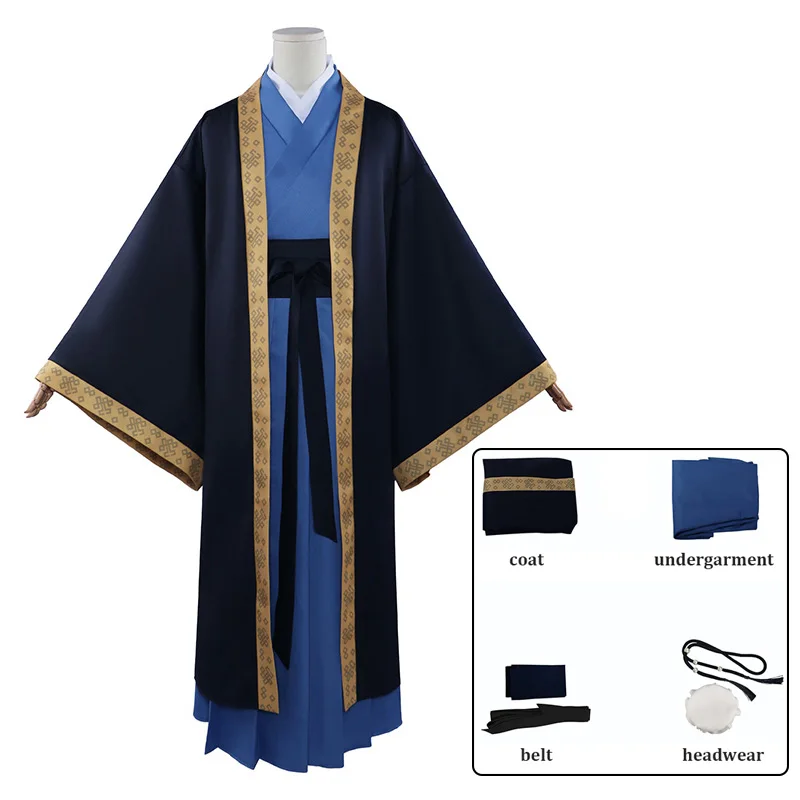 Jinshi Cosplay Apothecary Diaries Costume Wig Men Kimono Robe Suit with Headwear Anime Kusuriya No Hitorigoto Outfits image 3