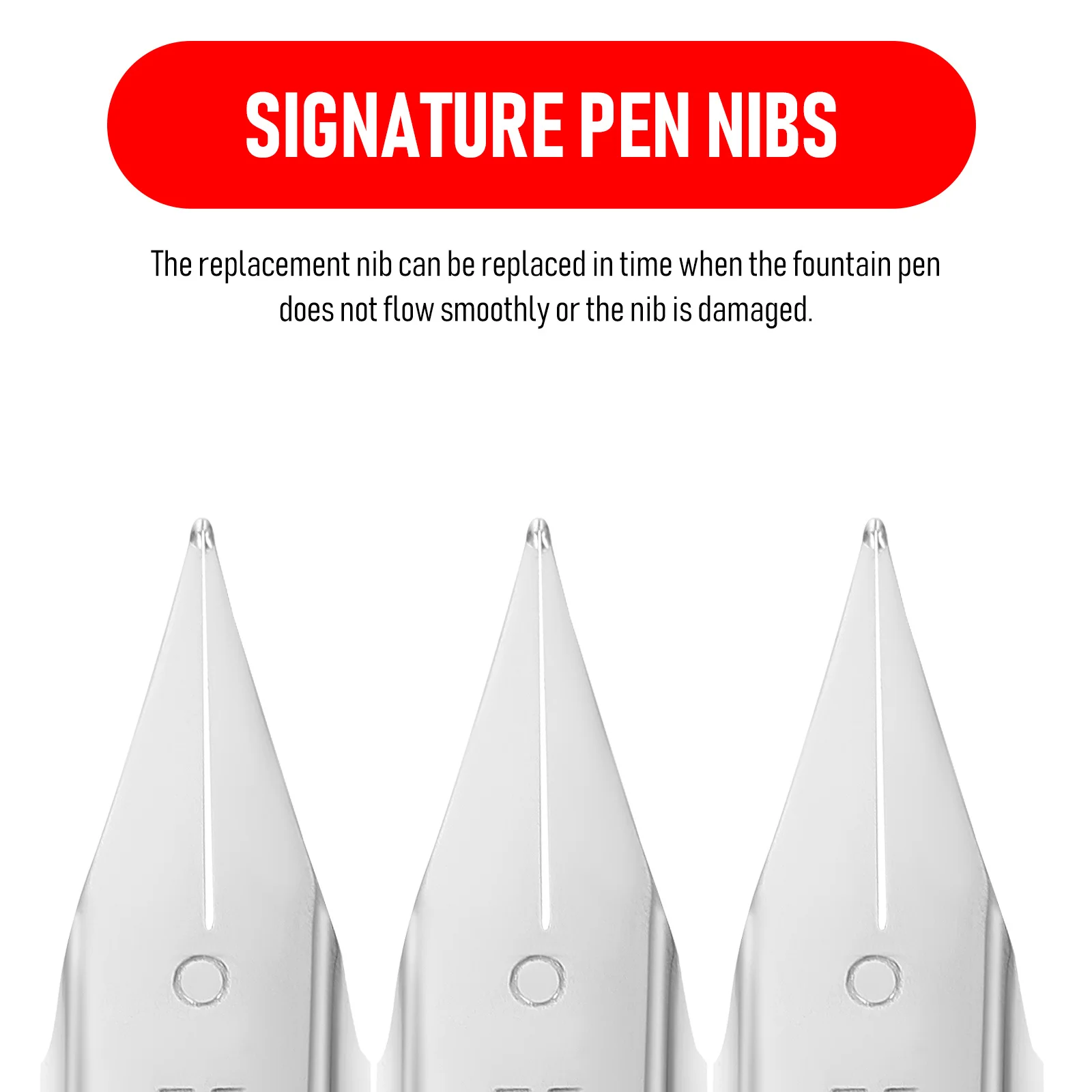 20 قطعة قلم حبر مناقير مادة ممتازة قلم الخط السلس للكتابة نصائح بديلة للطلاب أدوات مكتبية #3