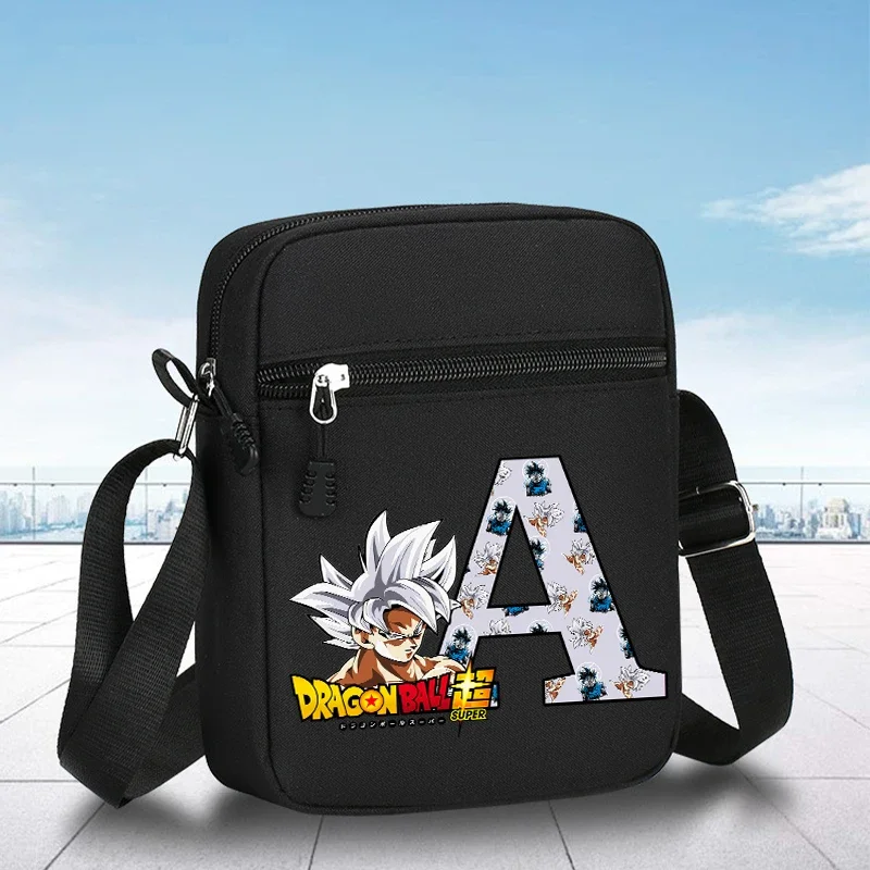 

Dragon Ball Super Goku Cartoon Letter Shoulder Bag for Men Anime Crossbody Bags Bosy Girls Canvas Square Women Travel Sport Gift