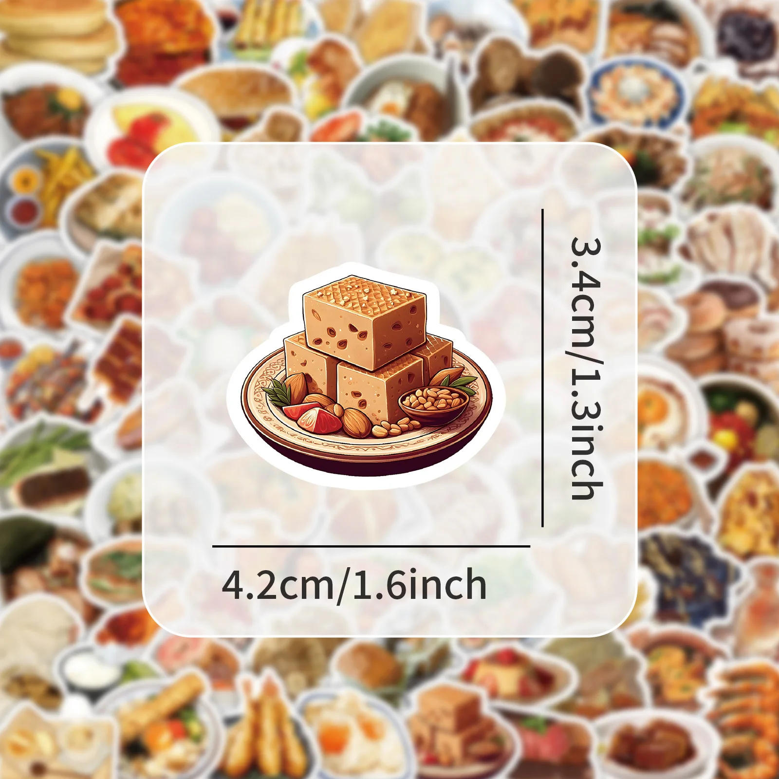 103PCS Cartoon Food Graffiti Stickers DIY Decoration Mobile Phone Case Notebook Water Cup Skateboard Toy Gift Stickers