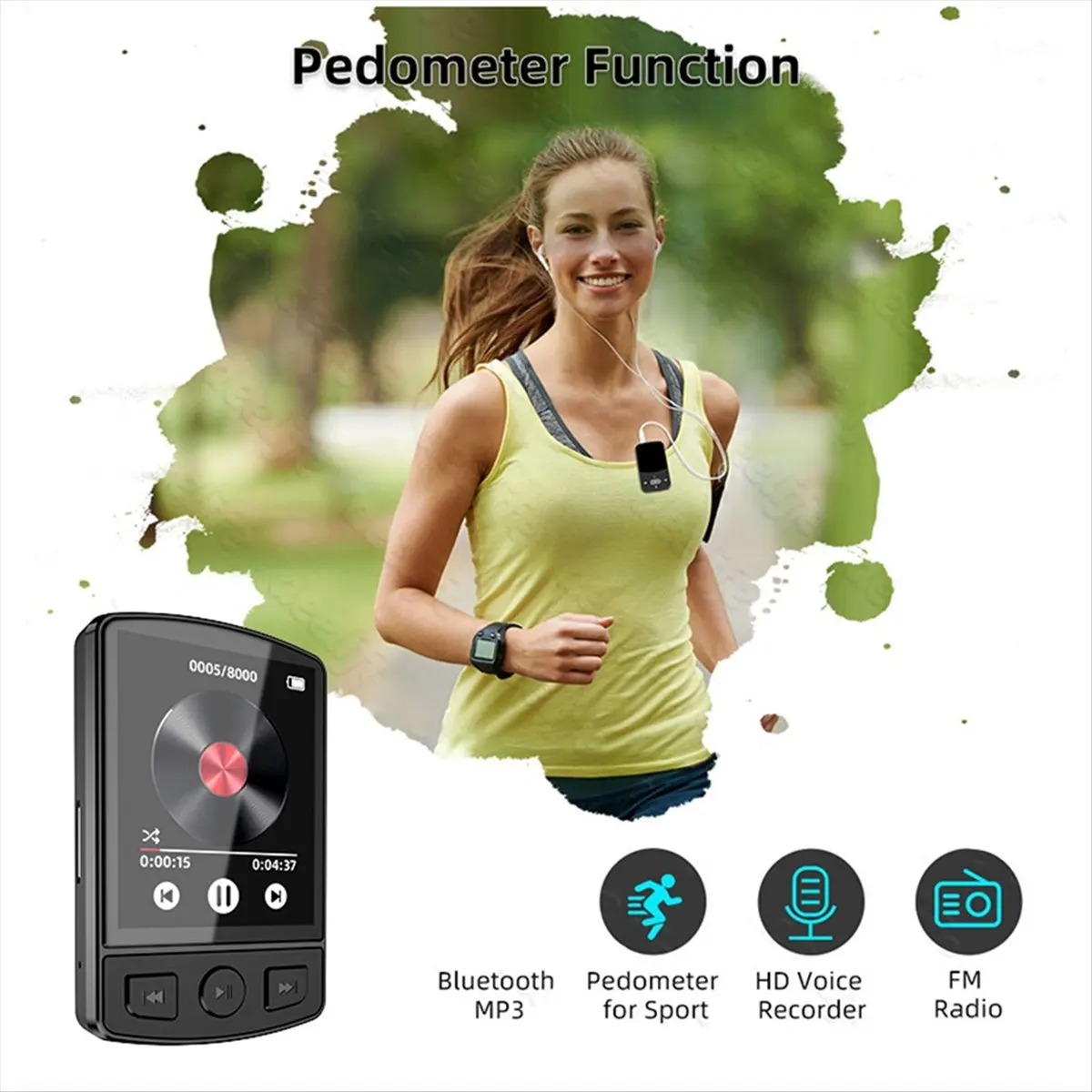 

MP3-плеер BOFF, портативный спортивный Walkman с Hi-Fi звуком, Bluetooth 5.0, для студентов, с экраном 1.8 дюйма и FM-радио