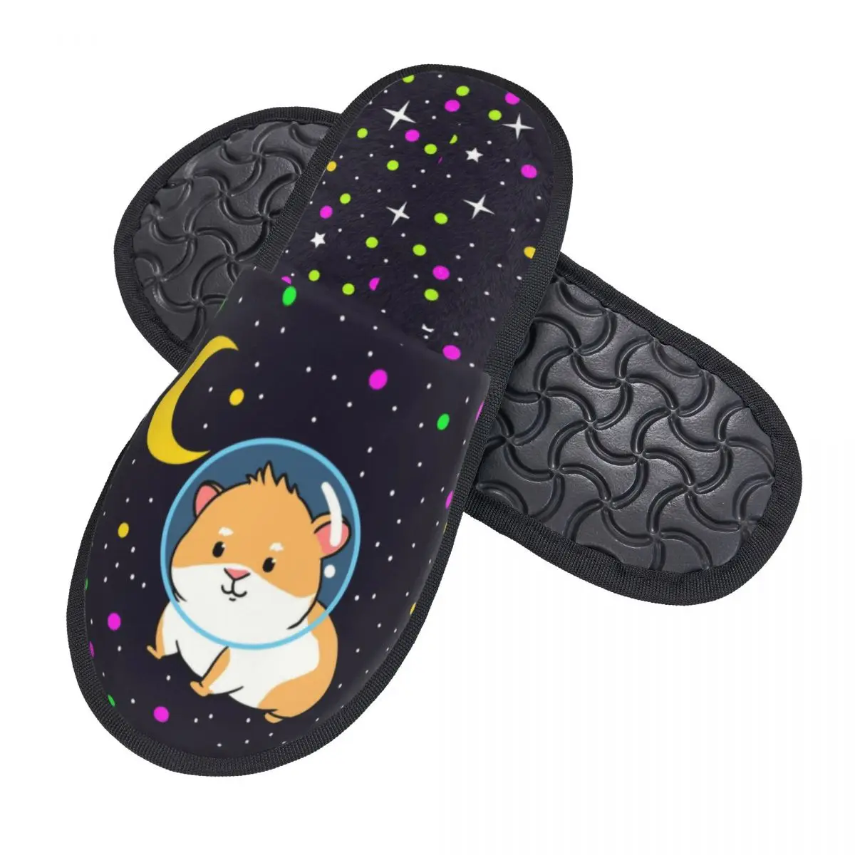 Custom Guinea Pig In Space House รองเท้าแตะผู้หญิง Soft Memory Foam รูปแบบการ์ตูน Slip บนห้องนอนรองเท้าแตะรองเท้า