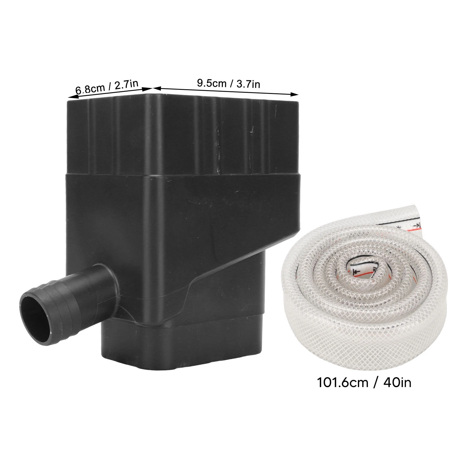 Rainwater Collection System Standard Downspout Water Diverter Connector System with 40 Inch Hose for Lawn Garden