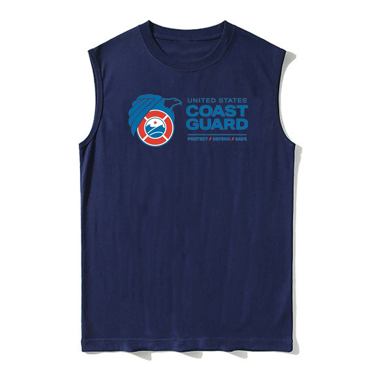 USCG Protect / Defend / Save / US Coast Guard Tank Top 100% Cotton O-Neck Summer Casual Mens Vests Sleeveless T-shirt Streetwear
