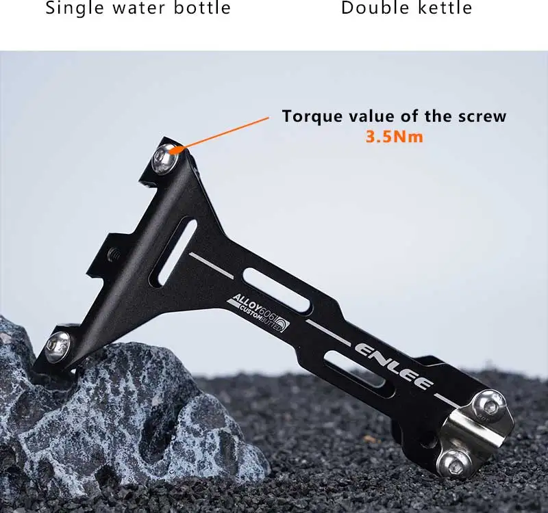ENLEE Doppel Tasse Fahrrad Wasser Flasche Käfig Sattel Verlängerung Halter Radfahren Wasserkocher Klammern MTB Rennrad Zubehör Teile – Detail 13
