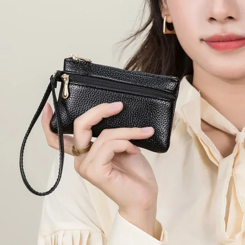 

Fashion Women Small Wallet For Ladies Zipper Card Purse Key Storage Bag High Quality PU Short Wallet Female
