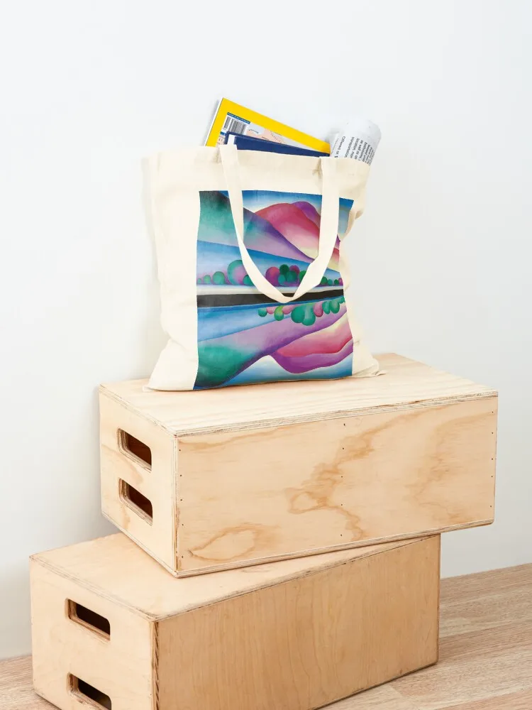 Georgia O'Keeffe Lake George Reflection Tote Bag Big bag shopper bag women Customizable tote canvas tote