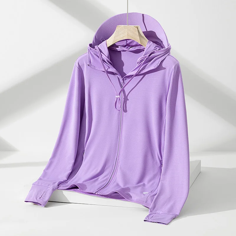 New Ultra-thin Couple Sunscreen Jacket Summer Ice Silk Breathable and UV Resistant Top Women\'s Outdoor Quick Drying Jacket
