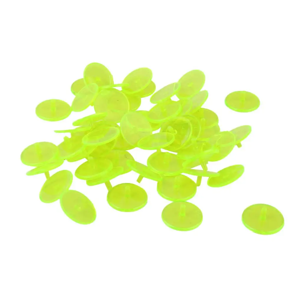 Golf Ball Marker Plastic Yellow Round Transparent Ball Marker for Golf Tools and Golf Equipment