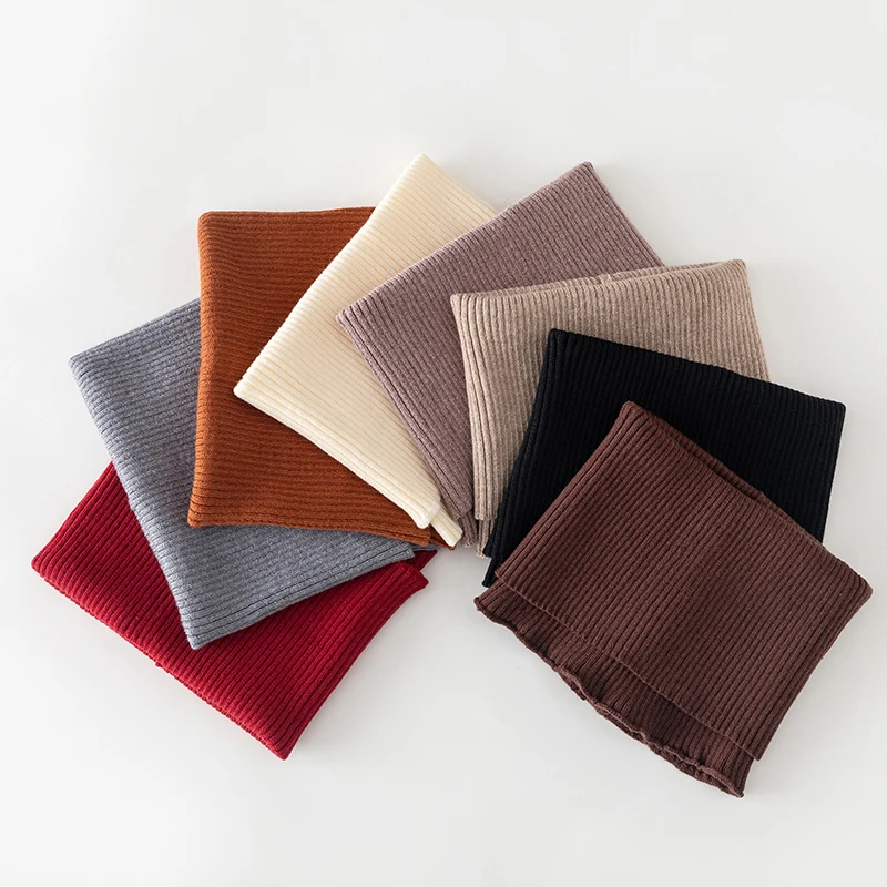 冬用リングスカーフ 女性用 暖かい厚手ニットスカーフ 二重層フェイクカラー 高さ調節可能 取り外し可能 無地ネックカバー