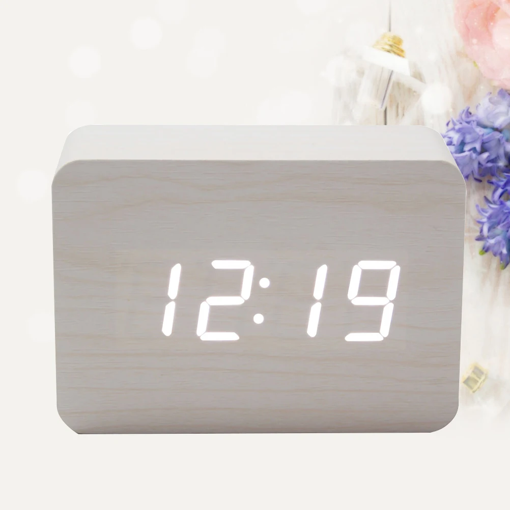

Clock Silent Mute Clocks Bedside Alarm Home Creative LED Elegant Office Table Number