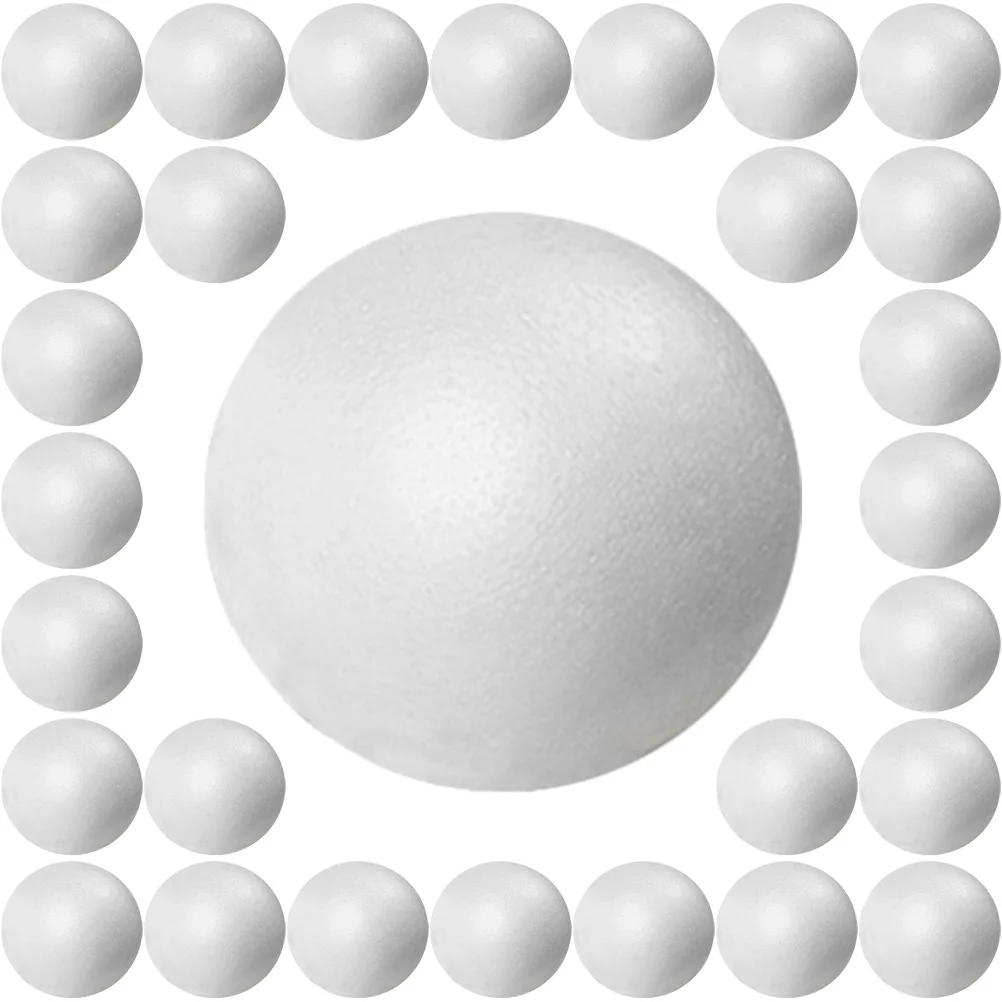 100 stuks schuimknutselset 3 cm ronde blanco schuimballen voor kerstboom bruiloft decoraties handgemaakte speelgoedbenodigdheden lichtgewicht