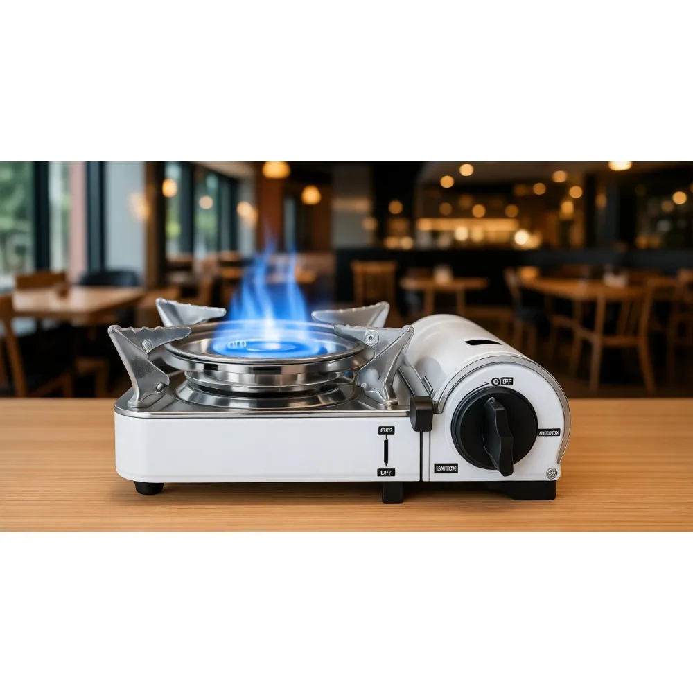 

Emergency Camping Mini Butane Portable Gas Stove with Carrying Case