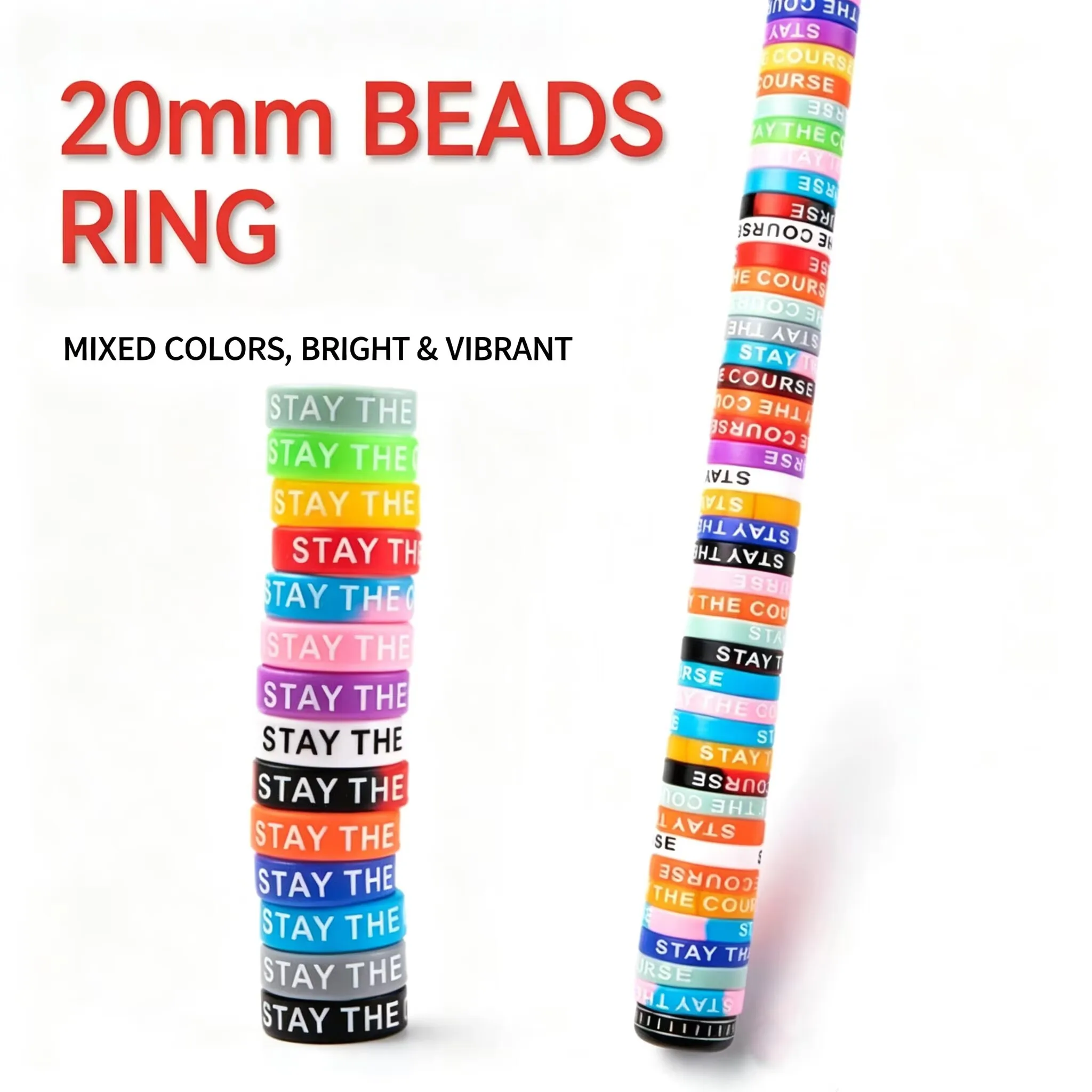 13mm/20mm 20 Stück Schutz-Silikonringe Farbige Dekorative Ringe für Angelruten Schleudern Rutschfester O-Ring Griffband Schweißband – Detail 1