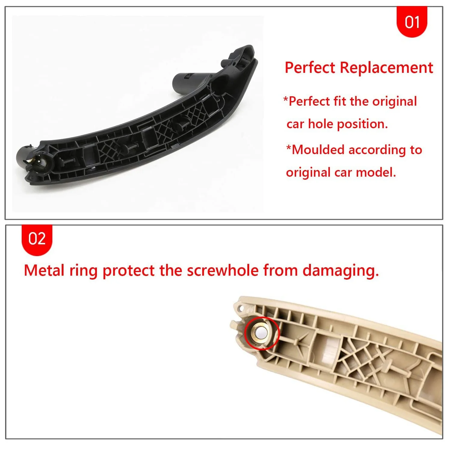 

AC54-Car Interior Inner Door Pull Handle Pull Trim For-Bmw F25 F26 X3 X4 2011-2017,Front & Rear Right Side