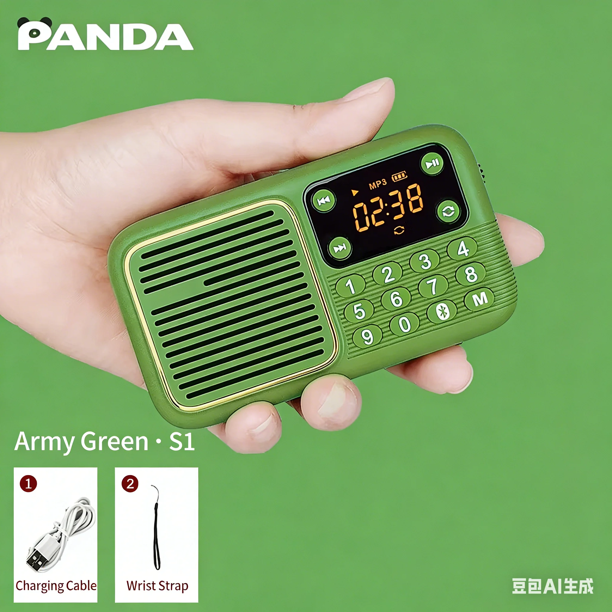 

Многофункциональное радио S1 с Bluetooth, MP3-плеером, FM-радио, портативное, перезаряжаемое, с простыми кнопками, мощным звуком, для пожилых людей, для дома и улицы