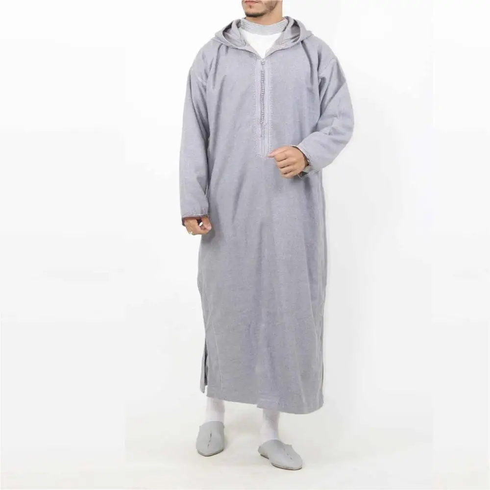 Arabian Long Hooded Ethnic Clothing Robe Men's Cross-Border New Sle Middle-Aged Casual Wear Other Material 00%