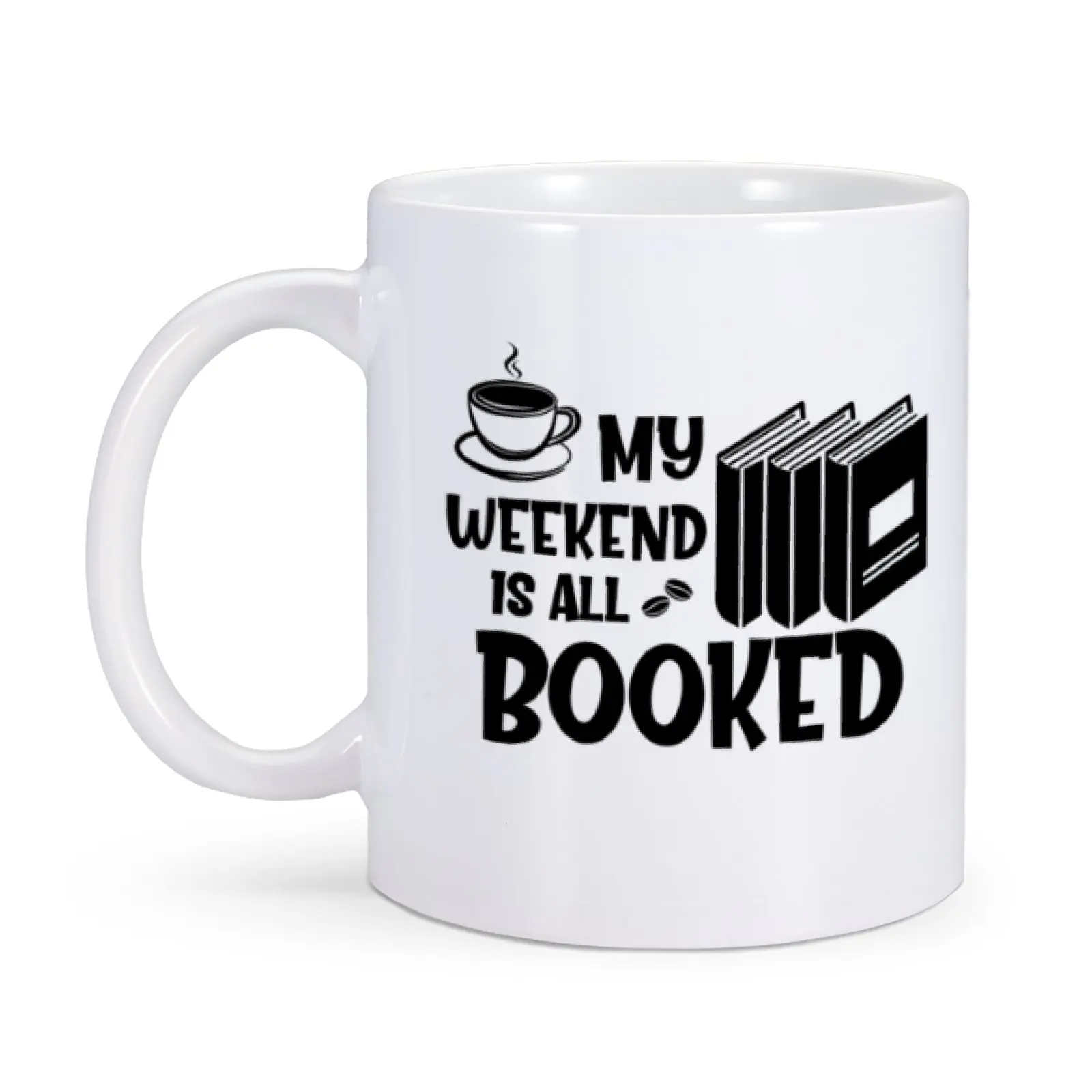 Love My Weekend is Booked Cozy Camping Essential Ceramic Mug for Book Lovers Friends Birthday Gift Mugs Home Milk Flower Tea Mug