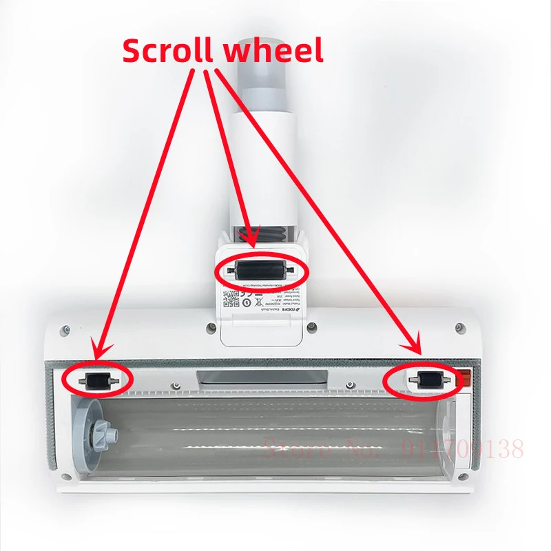 Original roidmi f8 f8e nex aspirador de pó portátil sem fio acessórios escova chão componentes da roda dianteira e traseira