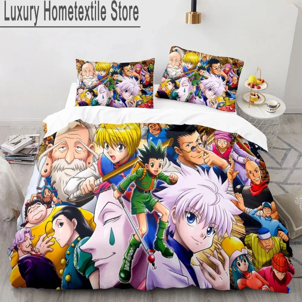 

3d Hunter X Hunter Bedding Set Twin Full Queen Size Anime Bed Set Children Kids Duvet Cover Bedroom Home Decor