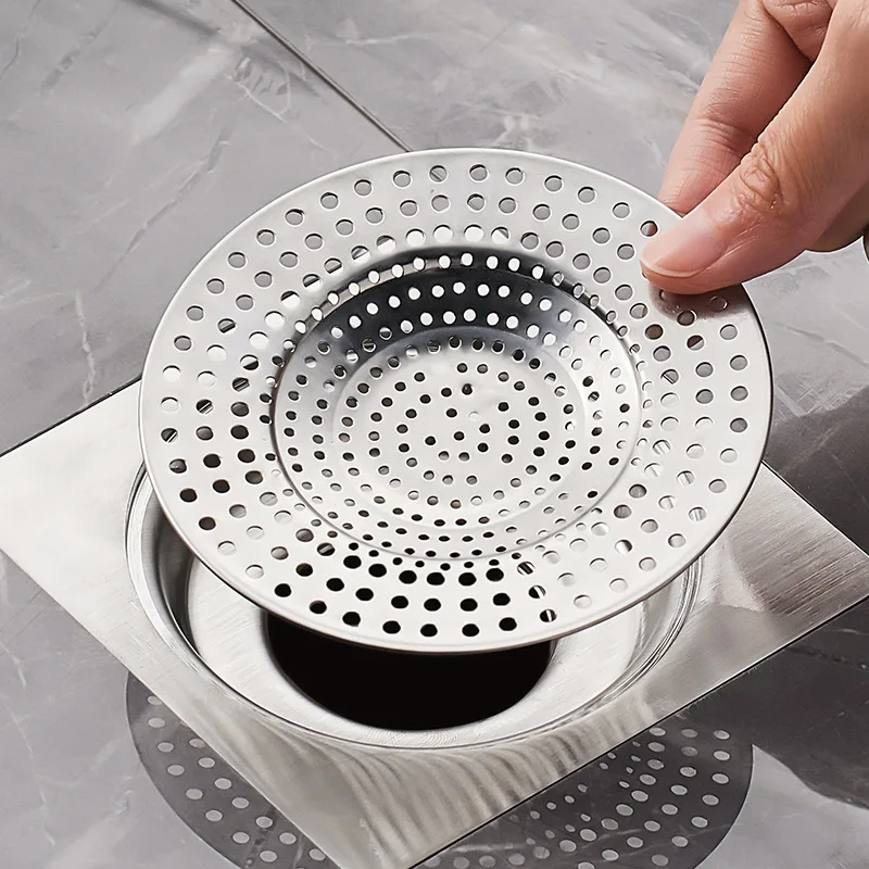 

Stainless Steel Floor Drain Bathtub Kitchen Sink Strainer Hair Catcher Stopper Bathroom Anti-clog Shower Drain Hole Trap Filter