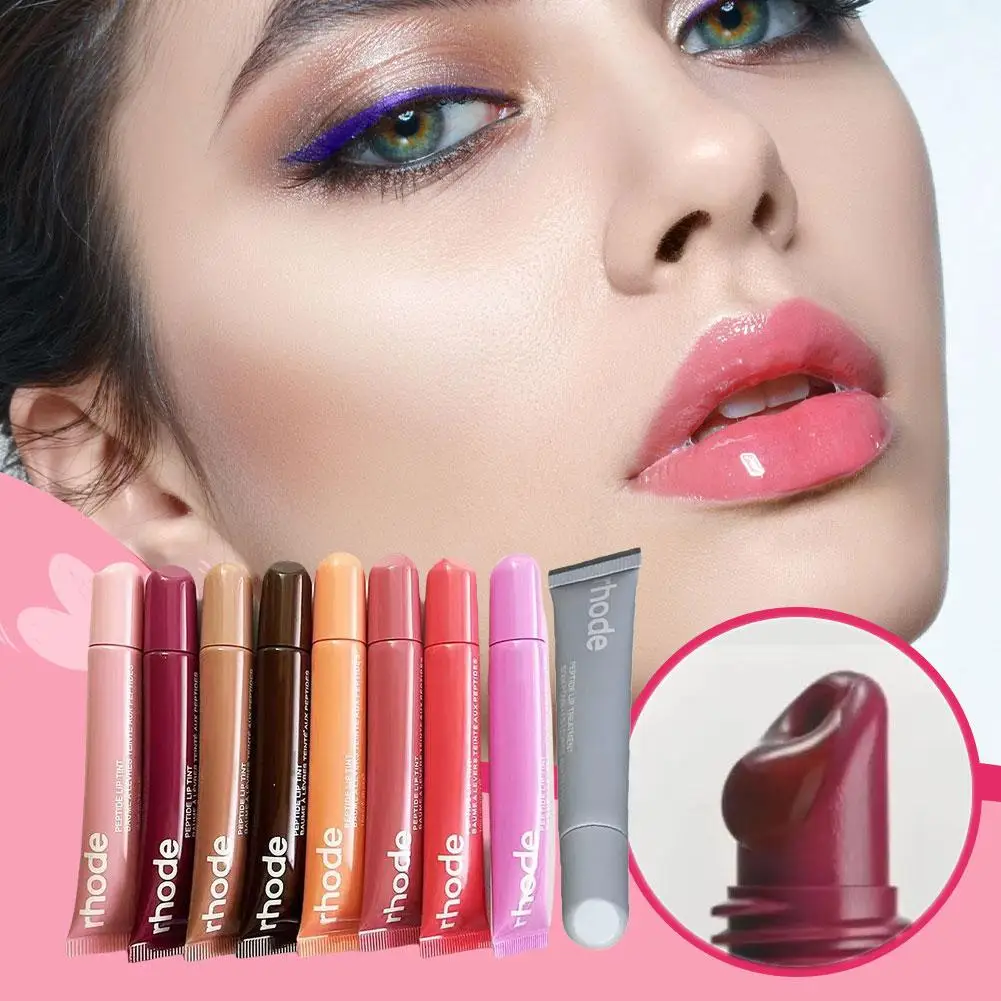 Rhode Toast Jelly Bean Lip Gloss Pocket Blush Stick Plump Moisturizing Cinnamon Roll Lip Balm Lift Complexion Waterproof Blusher