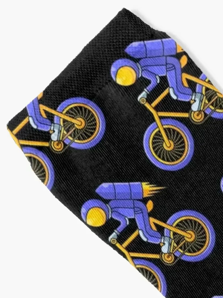 Astronaut with bicycle Socks hip hop FASHION Novelties funny gifts Ladies Socks Men's